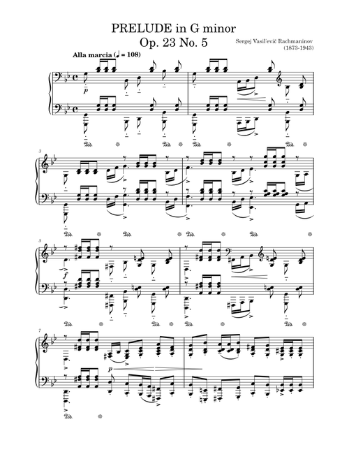 Prélude in G minor (Op.23 No.5), S. Rachmaninoff