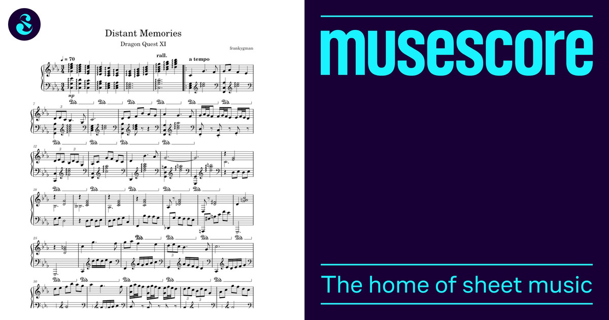 Dragon Quest XI - Distant Memories Sheet Music for Piano (Solo