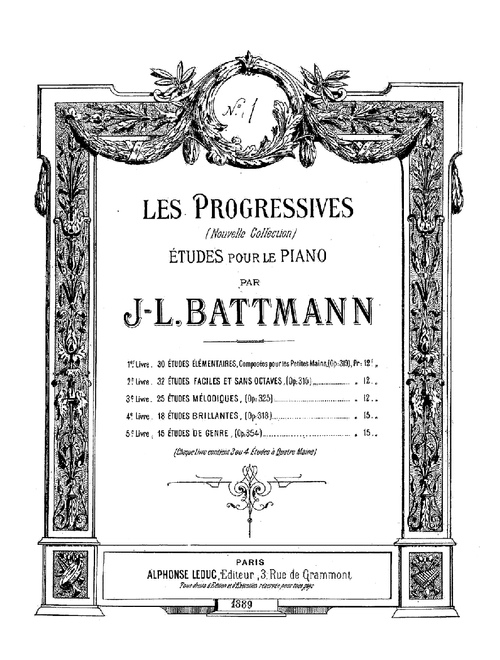 30 Études Élémentaires, Op. 319, No. 18 - Jacques-Louis Battmann
