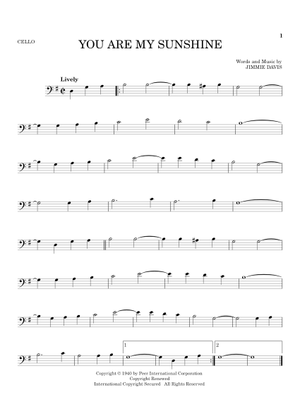 Play Official version of YOU ARE MY SUNSHINE Sheet Music by Jimmy