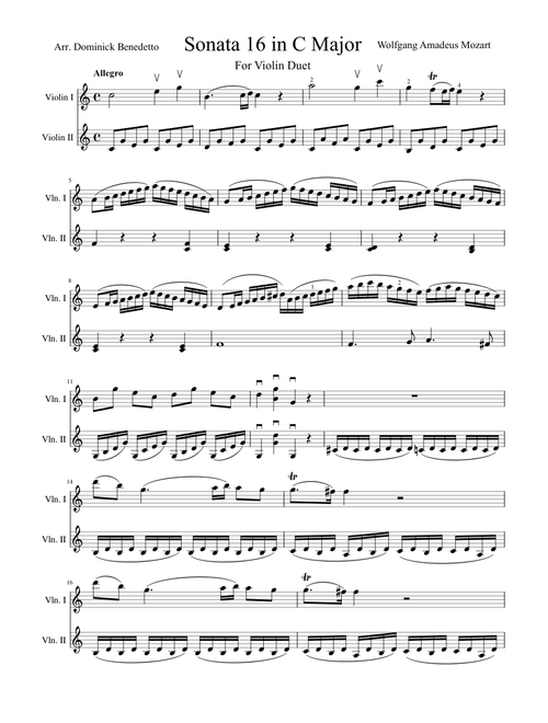 Sonata 16 Violins