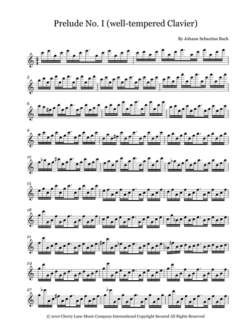 Prelude No. I (well-tempered Clavier) (Arr. Fernanda Moura) - Johann Sebastian Bach (Flute Solo)