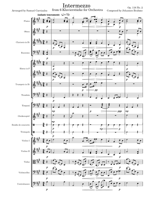 Intermezzo No. 2 Op. 118 (Arr. Orchestra) - Brahms