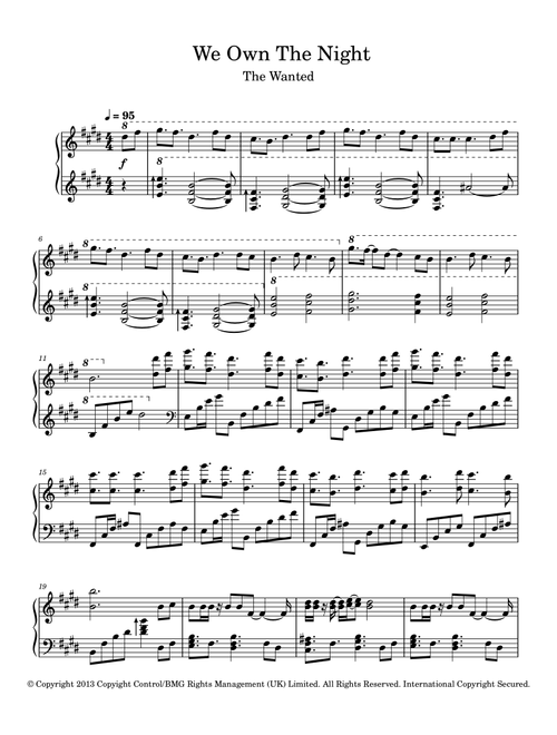 We Own The Night (Arr. PianoEnjoyer) - The Wanted (Piano Solo)