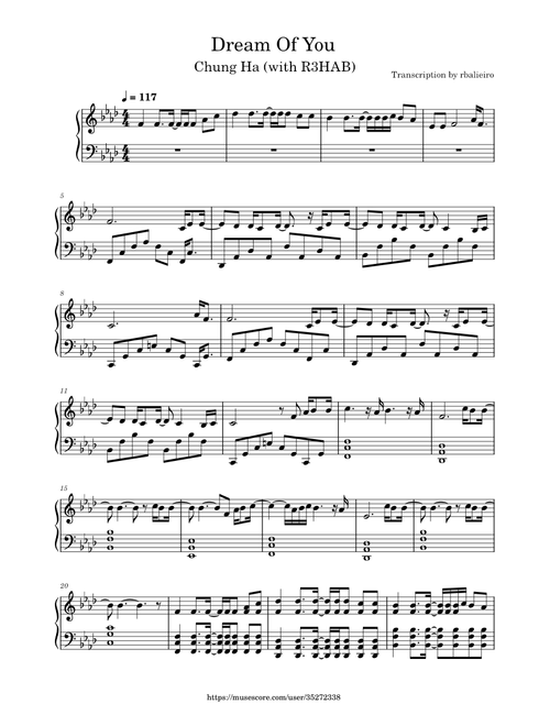 Dream Of You (with R3HAB) — CHUNG HA (청하) [Piano Version]