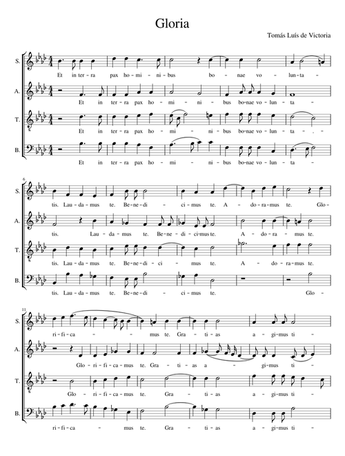 Missa O Magnum Mysterium.Victoria.Gloria