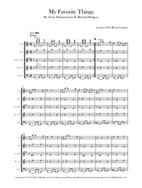 My Favorite Things (Arr. Davi Rocha Campos) - John Coltrane (Woodwind Ensemble)