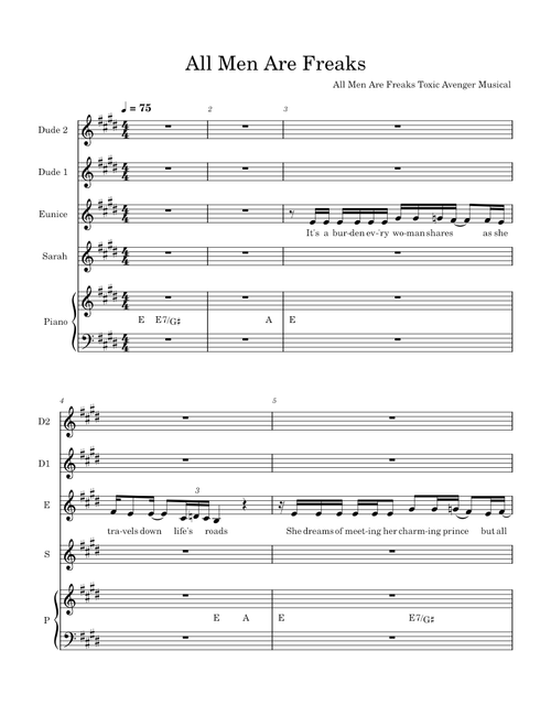 Toxic Avenger Musical - All Men Are Freaks (Black Dude Harmony)