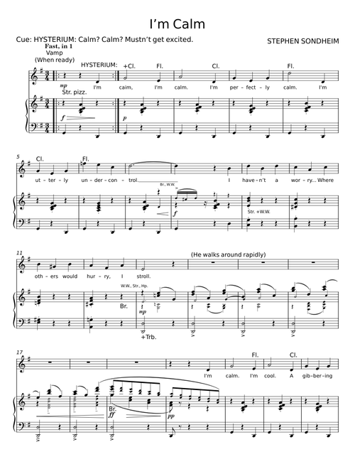 I'm Calm - Stephen Sondheim