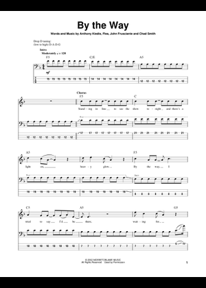 Play Official version of By the way Sheet Music by Red Hot Chili