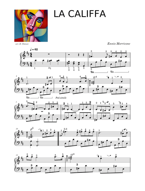LA CALIFFA - E. MORRICONE - EASY/INTERMEDIATE  VERSION - FREE