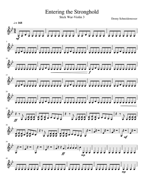 Entering the Stronghold violin 3