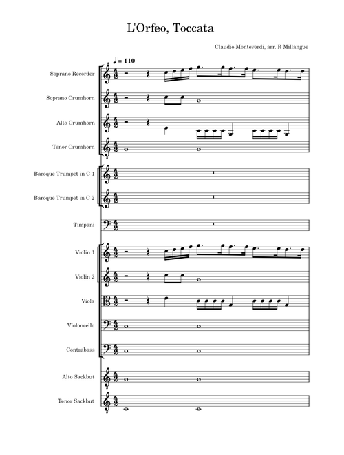Monteverdi: L'Orfeo, Toccata (Pokemon BW Soundfont)