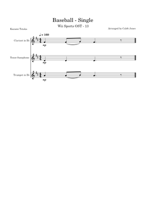 Baseball - Single – Kazumi Totaka - Clarinet, Alto Sax, Trumpet