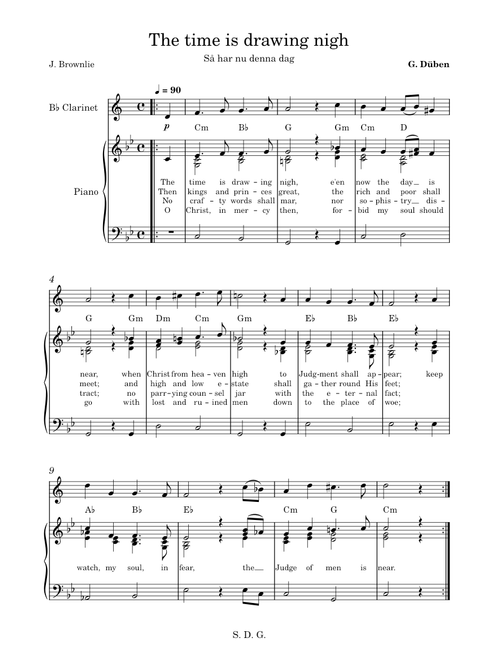 The time is drawing nigh - psalm étude