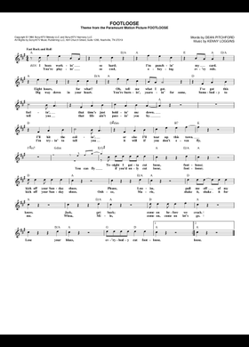 FOOTLOOSE マーチングバンド楽譜 Free Footloose by Kenny Loggins sheet music | Download PDF or