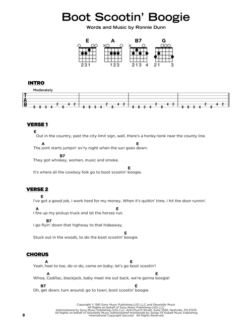 Boot Scootin' Boogie - Brooks & Dunn (Really Easy Guitar)
