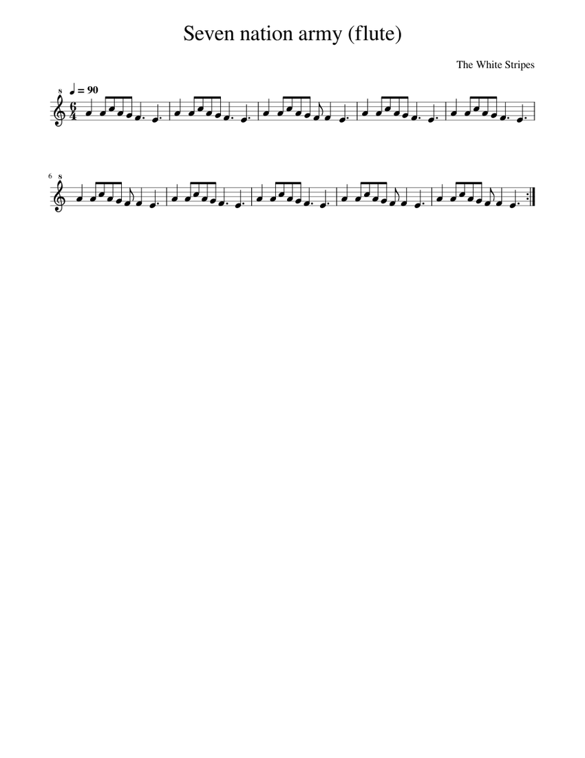 Seven nation army The White Stripes Seven nation army Recorder