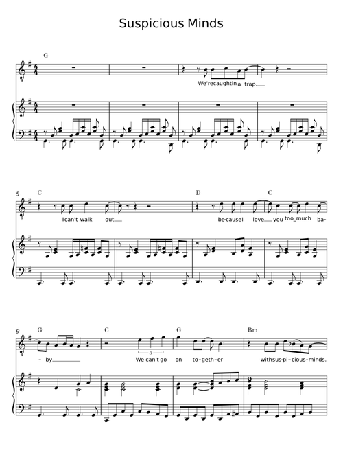 Suspicious Minds - Elvis Presley