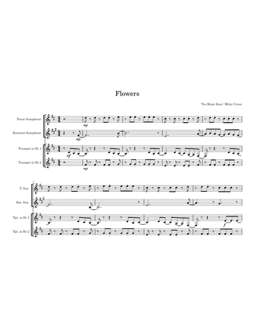 Flowers – Miley Cyrus Flowers – Too Many Zooz