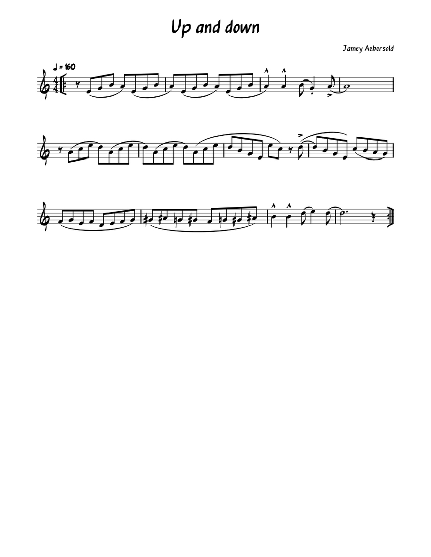 Up and down Sheet music for Saxophone soprano (Solo) | Musescore.com