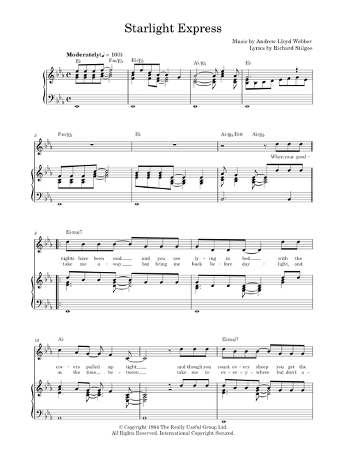 Starlight express sheet music by SimonCuTh | Play, print