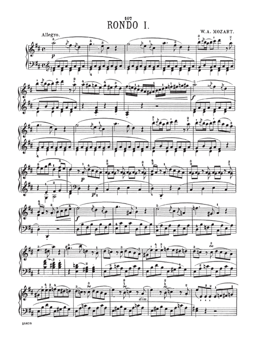 Rondo In D Major, K. 485 - Wolfgang Amadeus Mozart (Piano Solo)