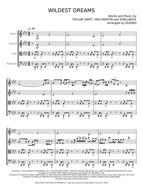 Wildest Dreams - Taylor Swift