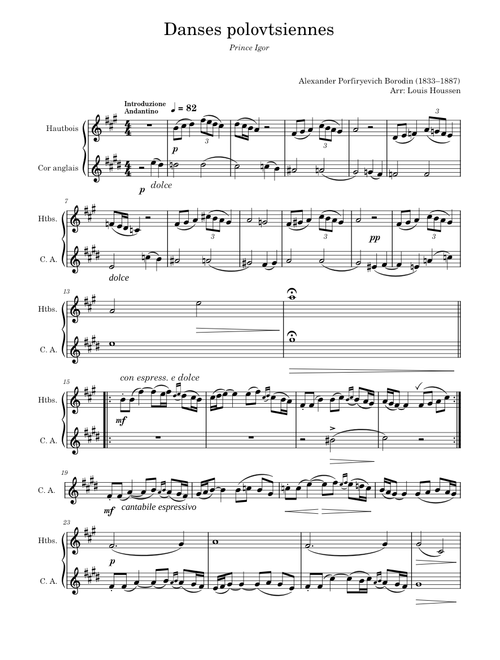 Polovtsian Dances – Aleksandr Borodin Danses polovtsiennes Borodin