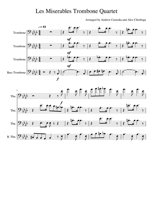 Les Miserables Trombone Quartet