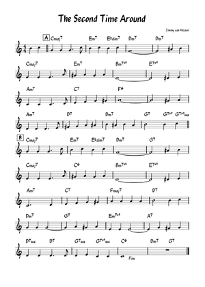 The second time around - re harmonized Sheet Music with Chords for