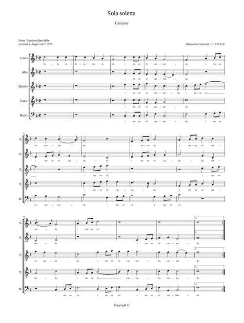 Sola soletta - Girolamo Conversi