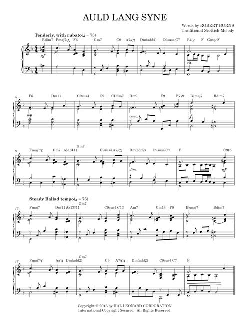 Auld lang syne (Piano Solo)