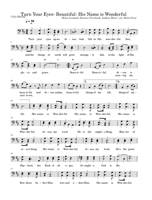 Turn-Beautiful-His Name (cello melody)