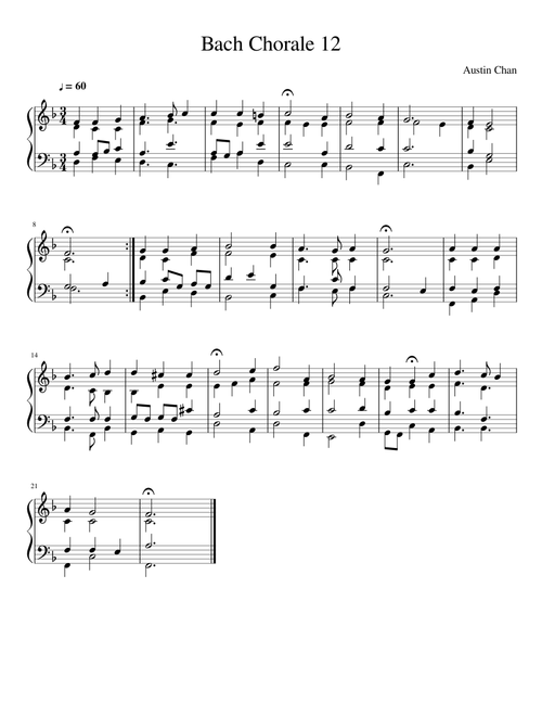 Bach Chorale 12 MT