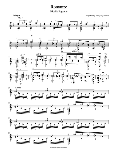 Romanze by Paganini