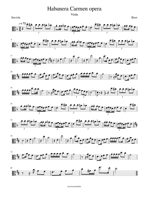 Habanera - Bizet Carmen opera - Viola
