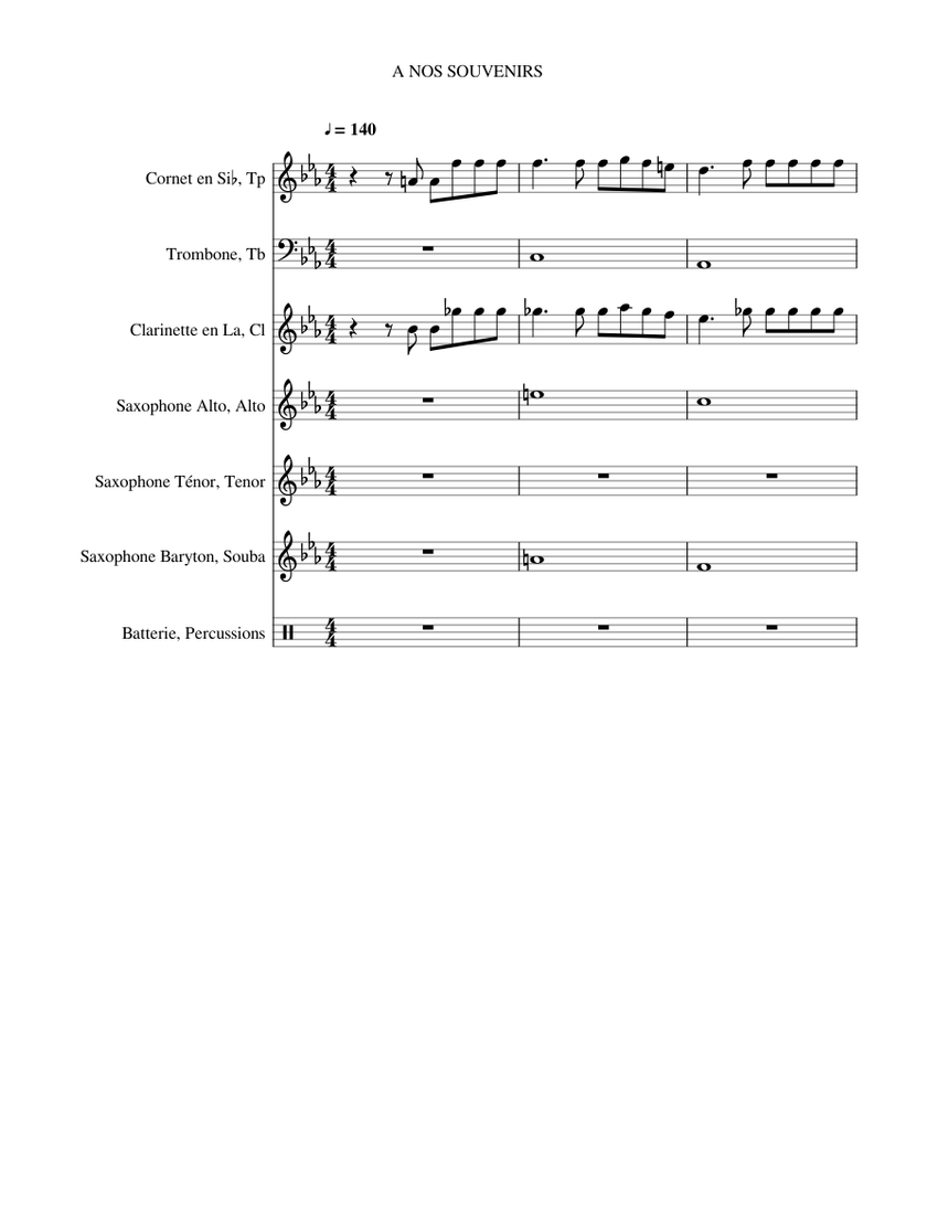 souvenirs tb transposé mais plus simple Sheet music for Trombone