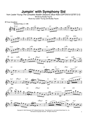 Lester Young plays One O'Clock Jump: July 7, 1937-July 7