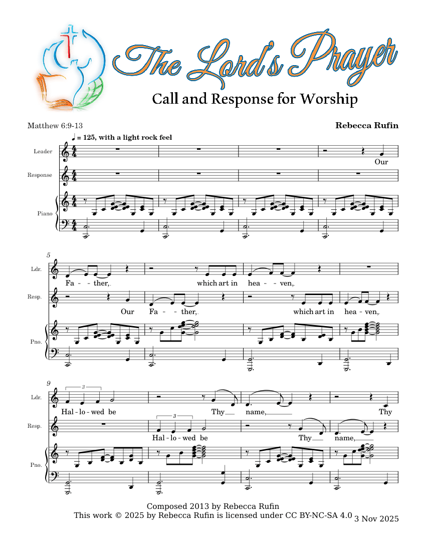 The Lord s Prayer Sheet music for Piano, Alto (Church Choir ...