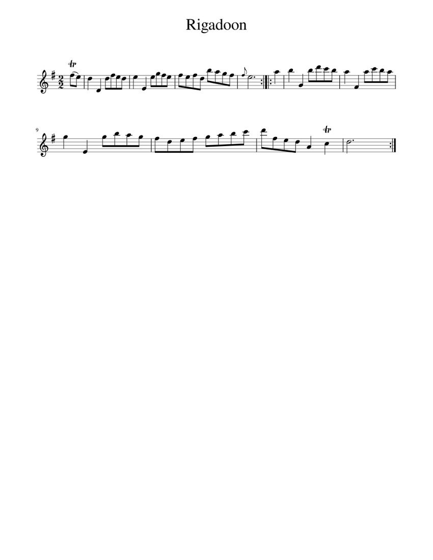 Rigadoon Sheet music for Piano (Solo) Easy | Musescore.com