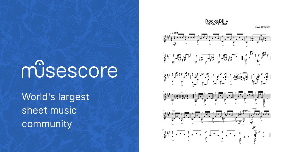 RockaBilly Sheet Music for Guitar (Solo) | MuseScore.com