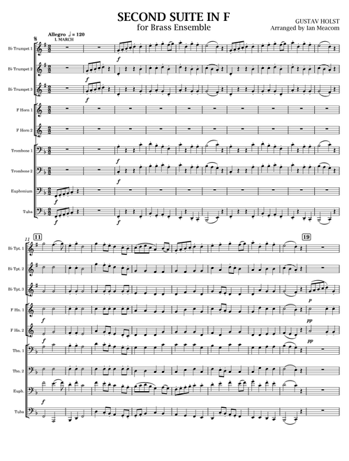 Second Suite in F for Brass Ensemble (Arr. Ian Meacom) - Gustav Holst (Brass Ensemble)