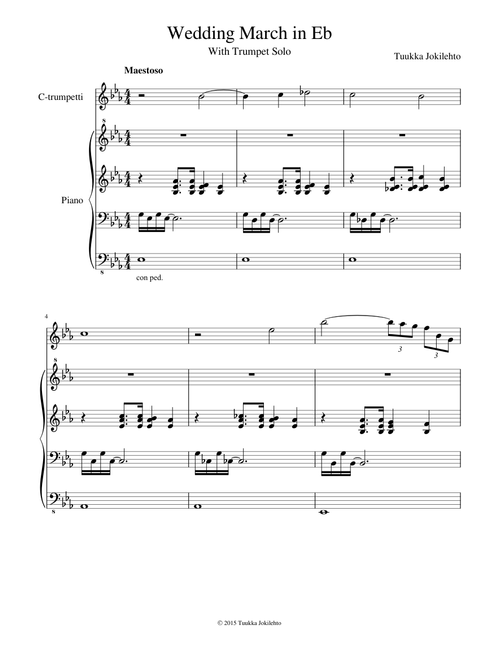 Wedding March in Eb with Trumpet Solo