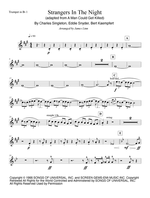 Strangers In The Night (Arr. James Linn) - Frank Sinatra (Brass Ensemble)