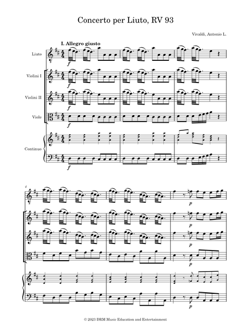 Lute Concerto, RV 93
