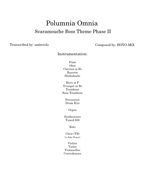 Polumnia Omnia – HOYO-MiX (Scaramouche Boss Theme Phase II)