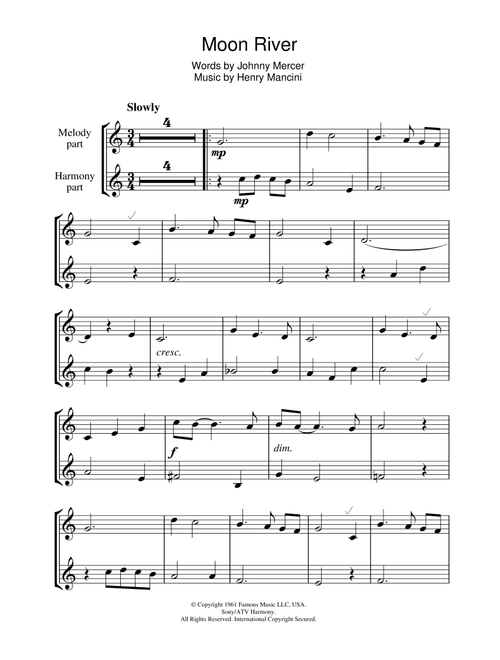 Moon River - Henry Mancini (Recorder Solo)