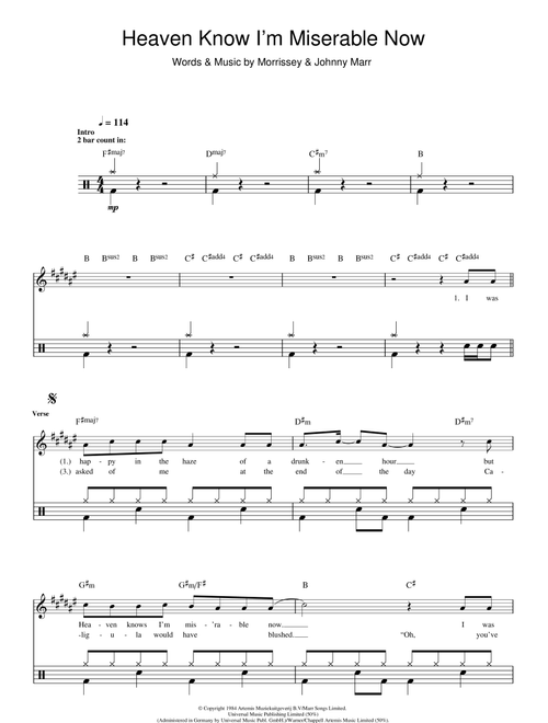 Heaven Knows I'm Miserable Now - The Smiths (Drums)