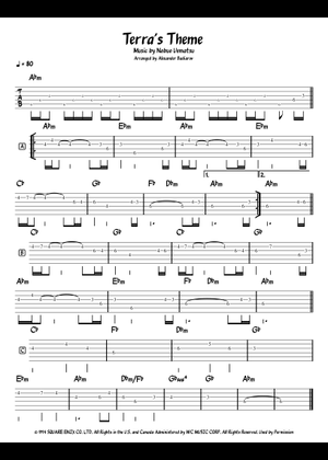 Final Fantasy VI Piano Collections Sheet Music with Chords for